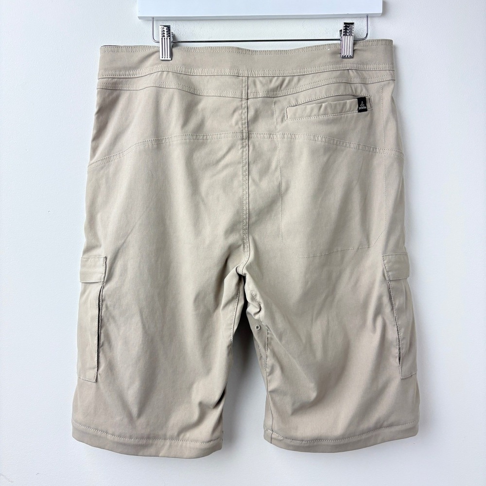 prAna Breathe Shorts Mens 34 LrgX30L Tan Cargo Belted Outdoor‎ Hiking Gorpcore - Picture 6 of 9